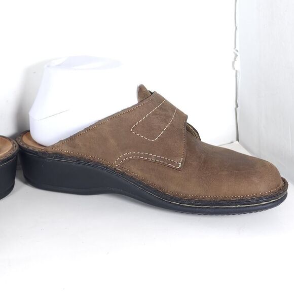 Finn Comfort Women's Santa Fe US7,5D EU38 Brown Leather Slip On Clogs Shoes - Picture 6 of 16